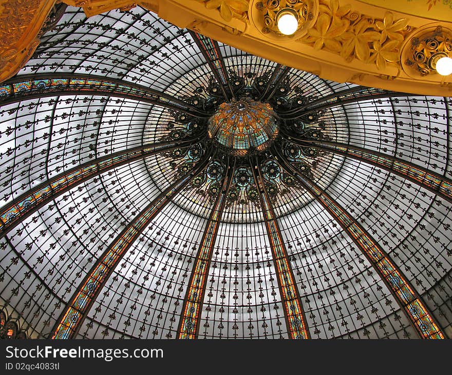 Top of a Building Interior in Paris, France. Top of a Building Interior in Paris, France