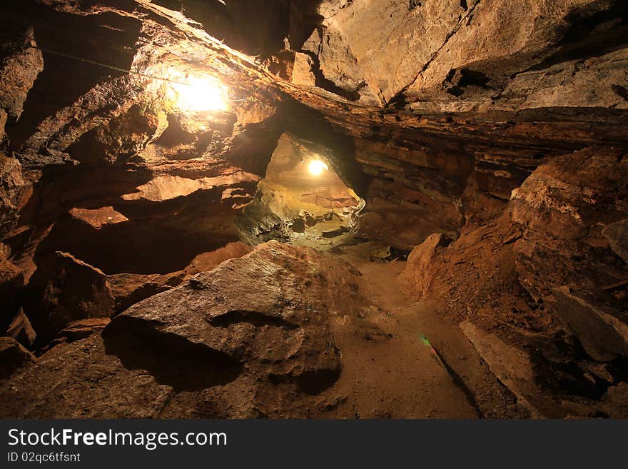 Natural stone cave.