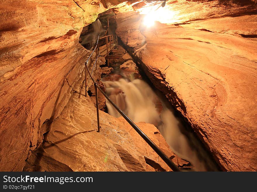 Natural stone cave.