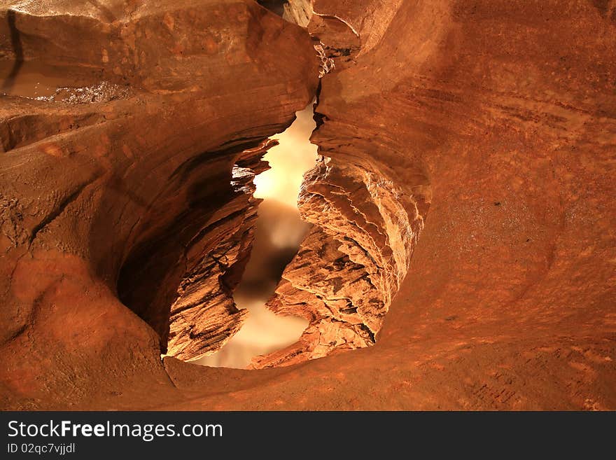 Natural stone cave.