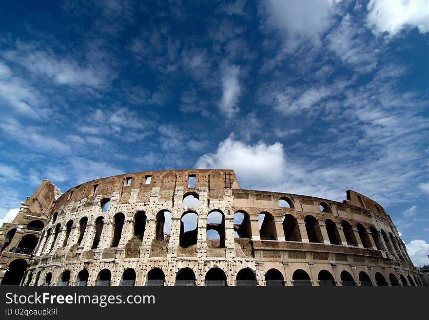 Famous Colosseum - Flavian Amphitheatre, Rome, Ita