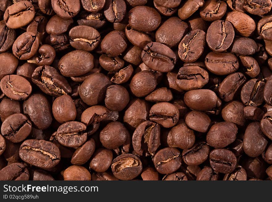 Roasted coffee beans elite varieties. Roasted coffee beans elite varieties