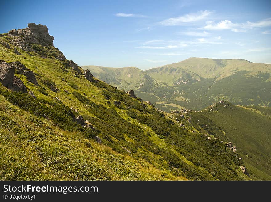 Carpathian mountains landscape