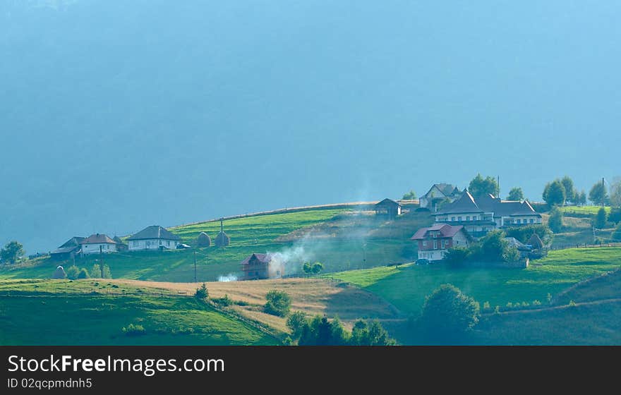 Houses in romanian mountains