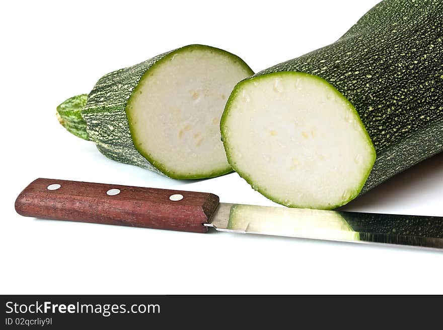 Vegetable Marrow And Knife