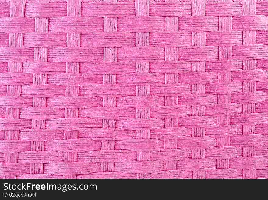 Close up of pink basket weave.