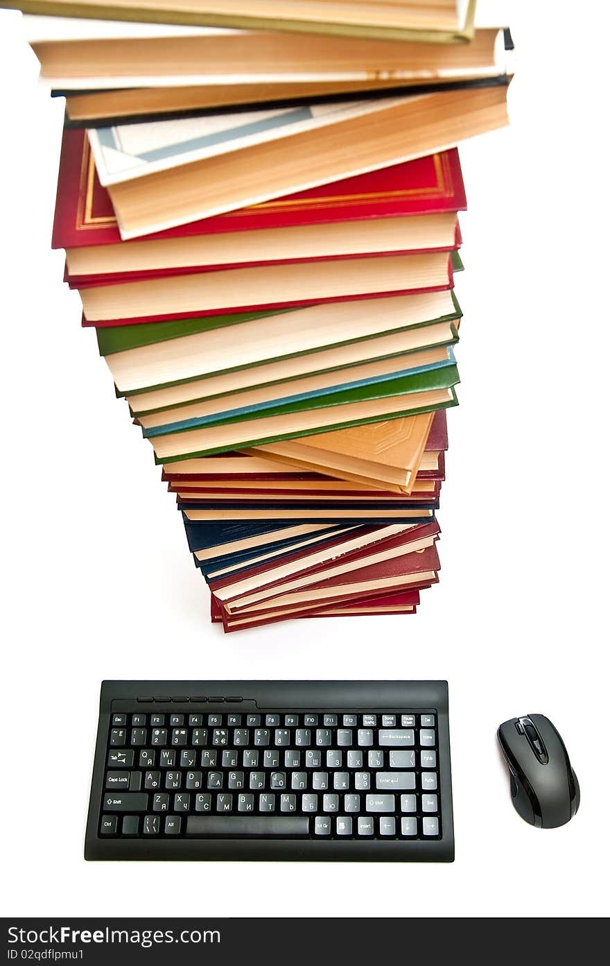 Keyboard and books