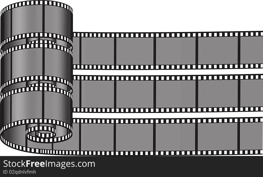 Illustration of the films isolated over white background