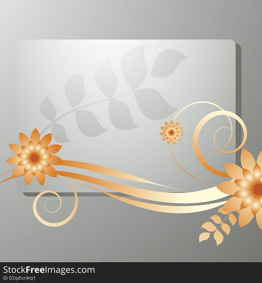 Floral style frame vector illustration. Floral style frame vector illustration