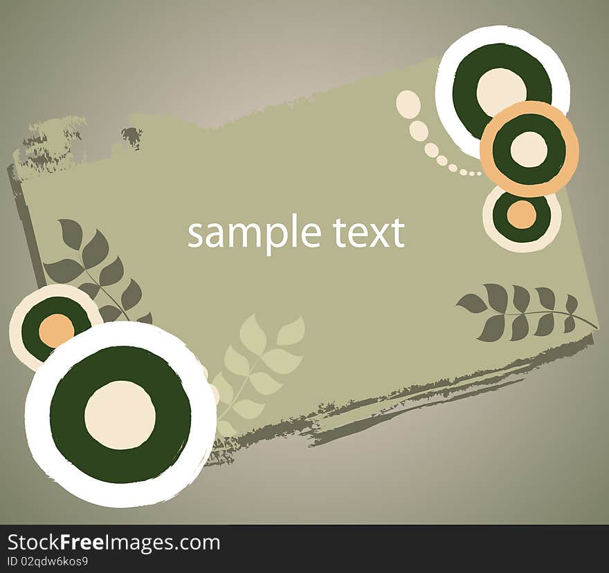 Abstract style retro card vector