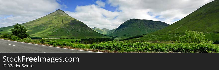 The green hills of Central Scotland