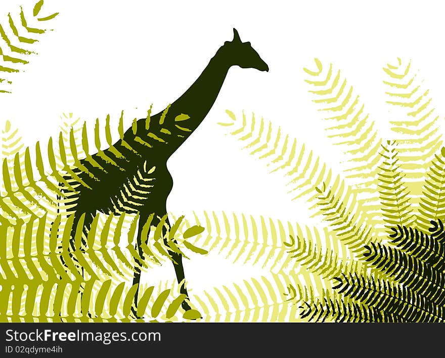 Abstract style wildlife vector illustration