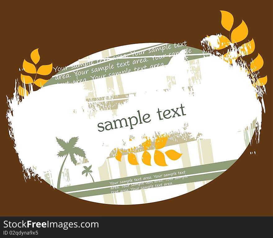 Abstract style floral frame vector