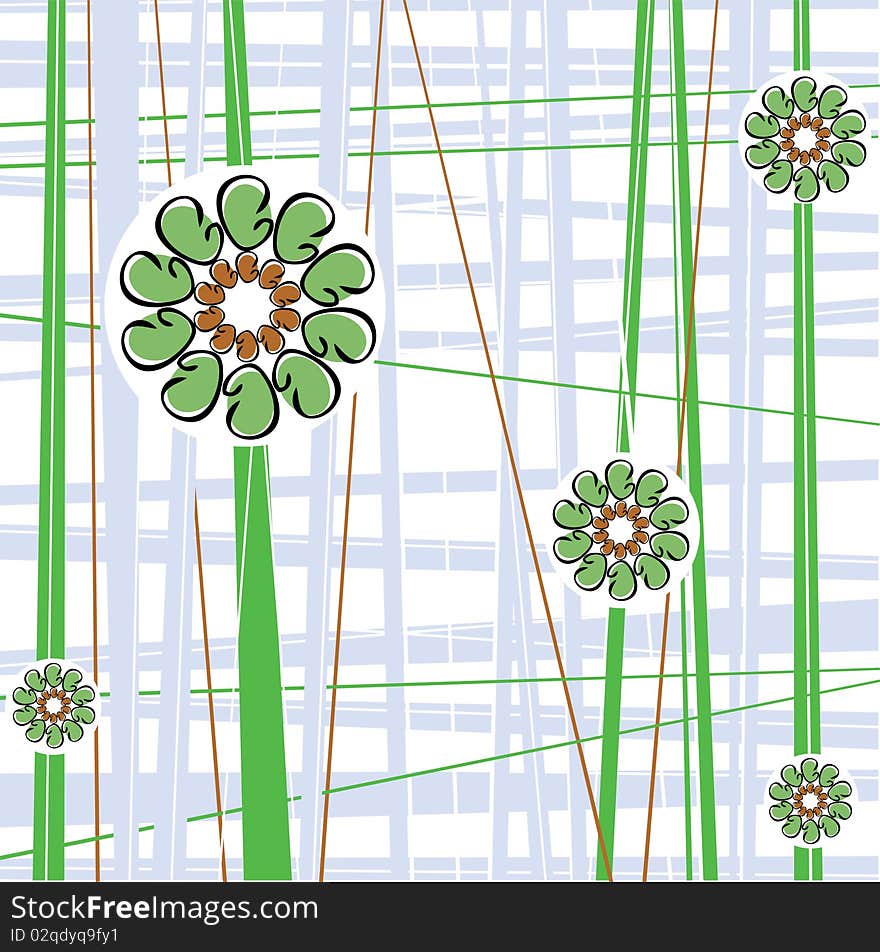 Abstract style flower vector background . Abstract style flower vector background