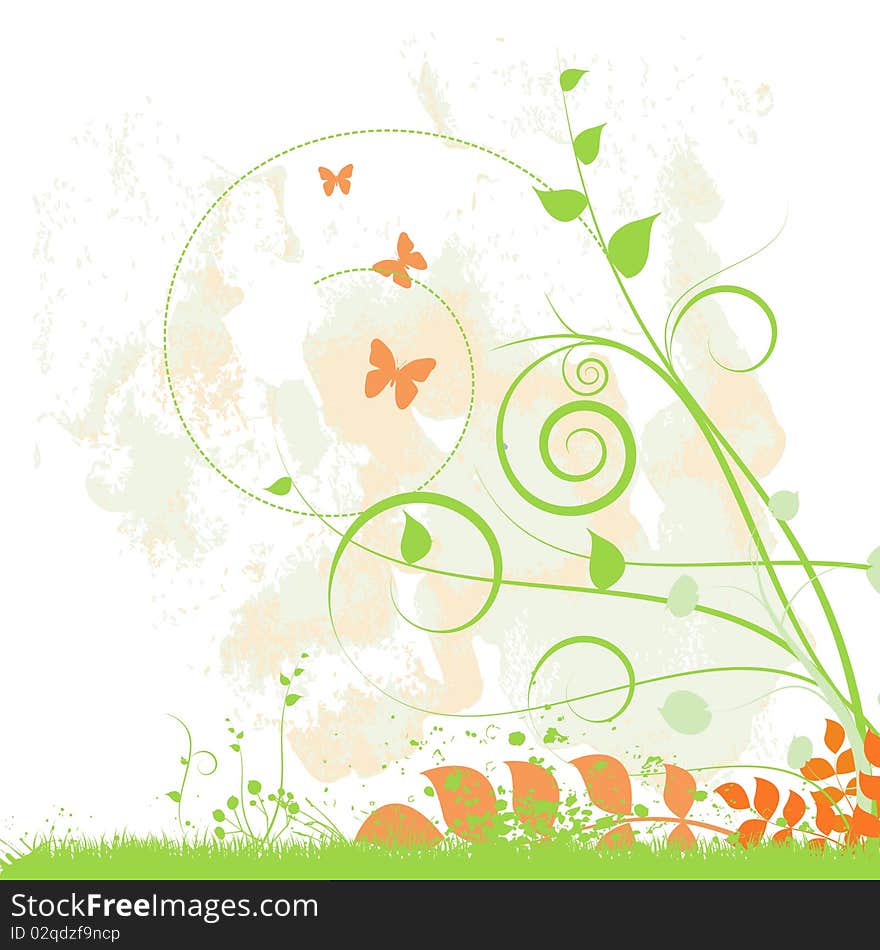 Floral style bakground vector illustration. Floral style bakground vector illustration