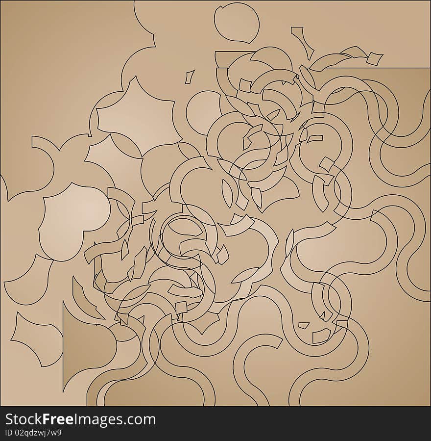 Abstract vector background from the broken elements