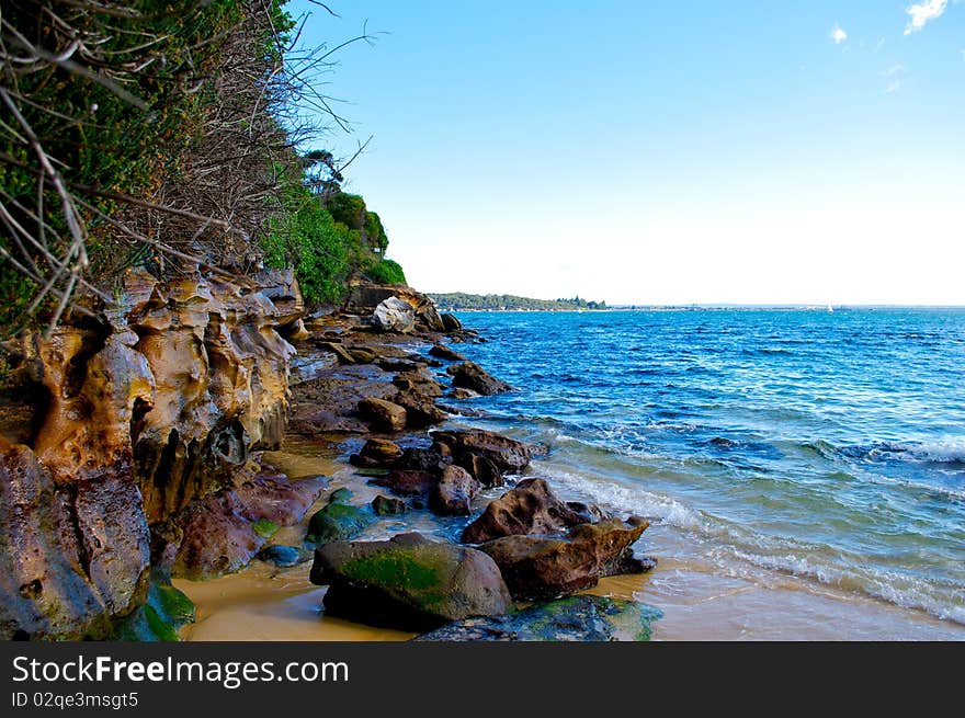 Ocean view from Little Congwong Beach in La Perouse, Sydney, Australia