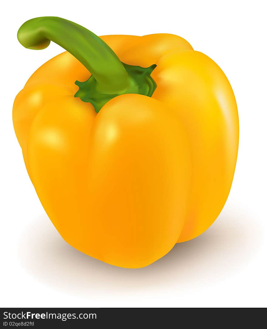 Yellow ripe pepper.