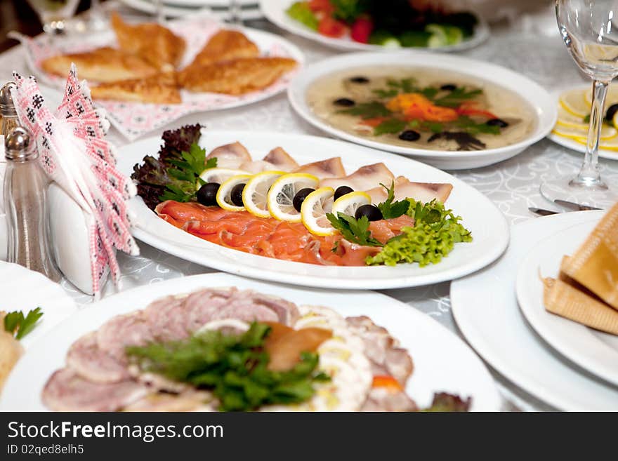 Banquet table in restaurant,wedding