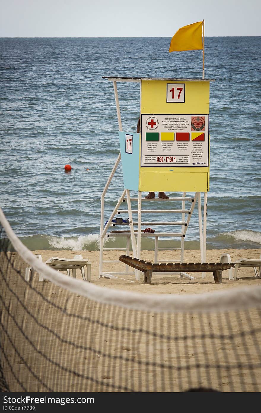 Obsession for the lifeguard in the sea