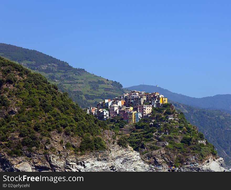 Colorful italian houses on the cinque terre. Colorful italian houses on the cinque terre