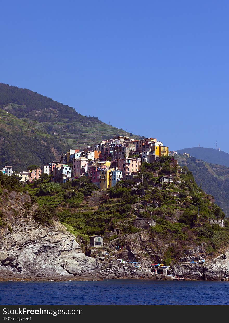 Colorful italian houses on the cinque terre. Colorful italian houses on the cinque terre