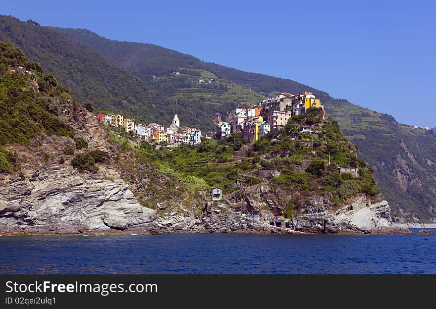 Colorful italian houses on the cinque terre. Colorful italian houses on the cinque terre