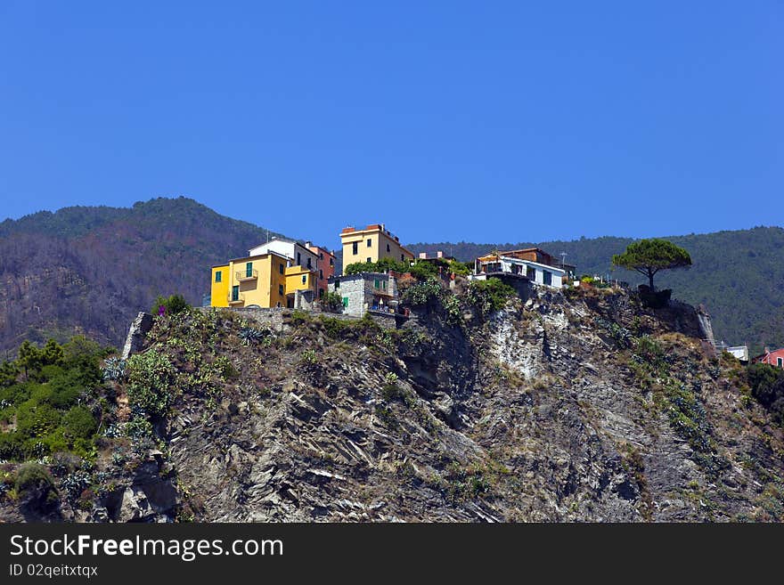 Colorful italian houses on the cinque terre. Colorful italian houses on the cinque terre