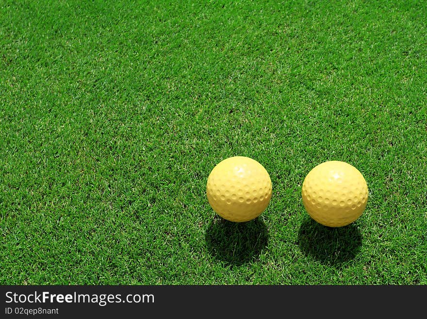 Two Ceramic Golf Ball