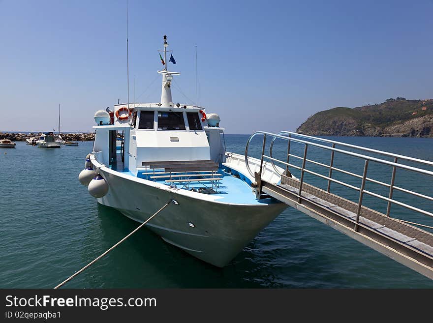 A ferry on the cinque terre