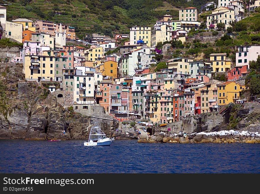 Colorful italian houses on the cinque terre. Colorful italian houses on the cinque terre