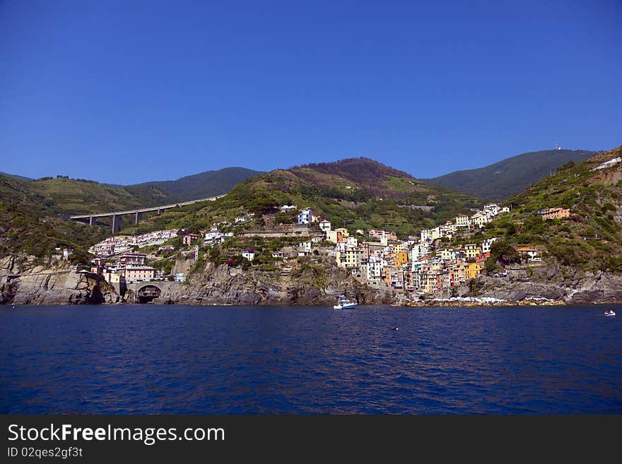 Colorful italian houses on the cinque terre. Colorful italian houses on the cinque terre