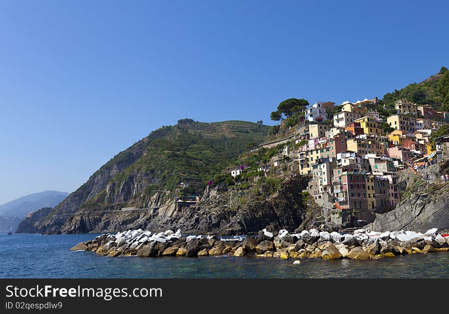 Colorful italian houses on the cinque terre. Colorful italian houses on the cinque terre