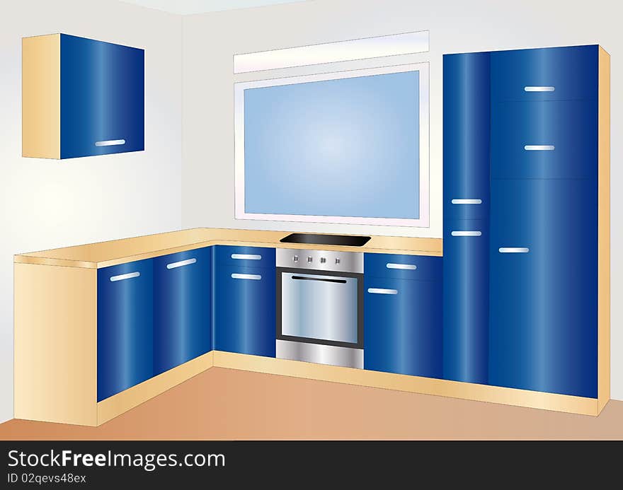 Kitchen Blue