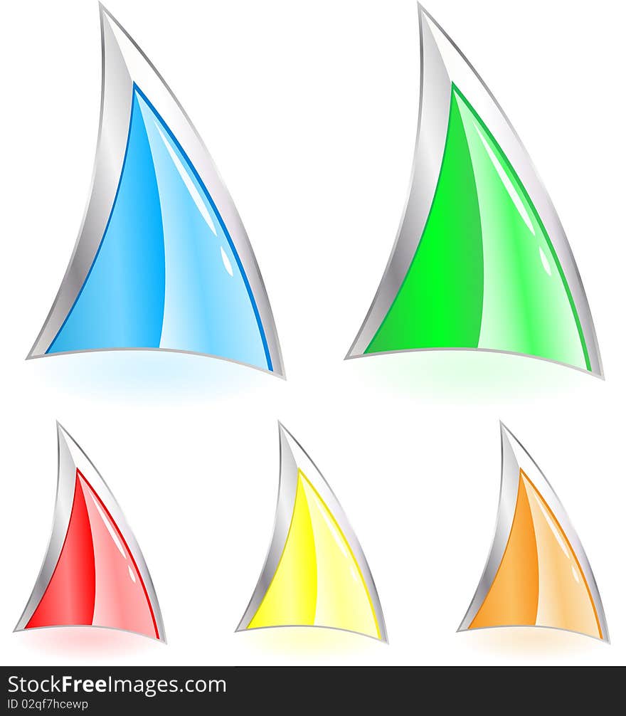 Glass cursor in different colors. Glass cursor in different colors