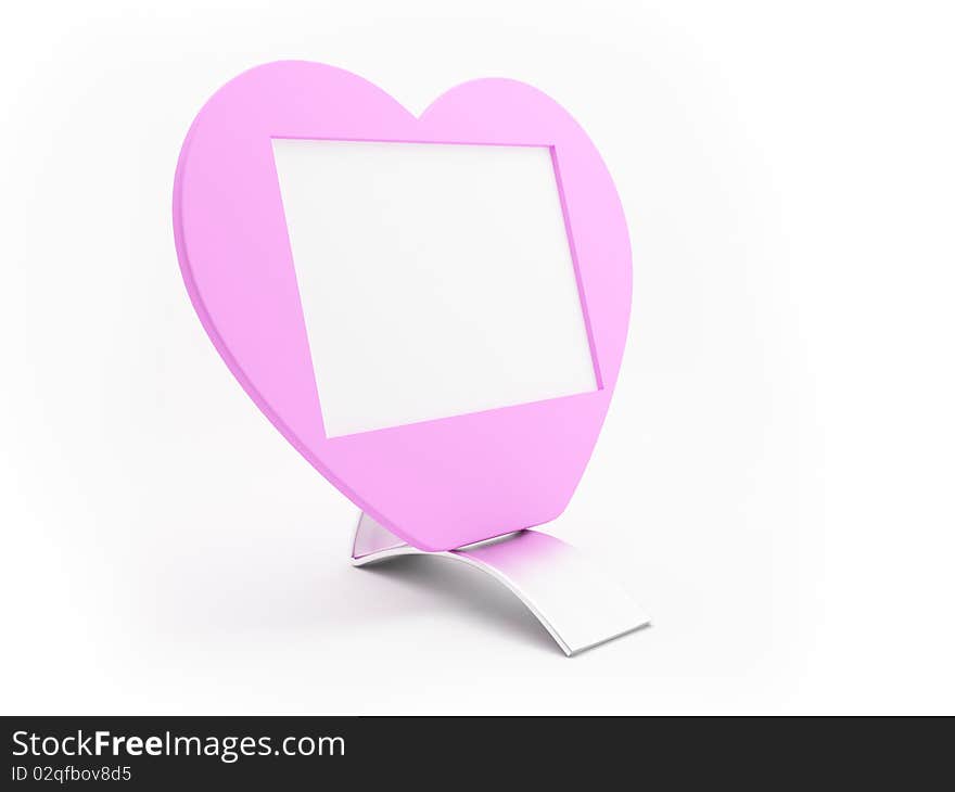 Photo frame 3D. Object on a isolated background