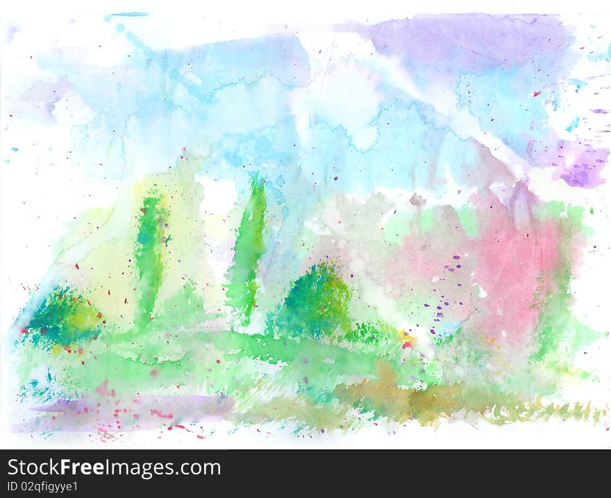 Abstract watercolor hand painted background. Abstract watercolor hand painted background