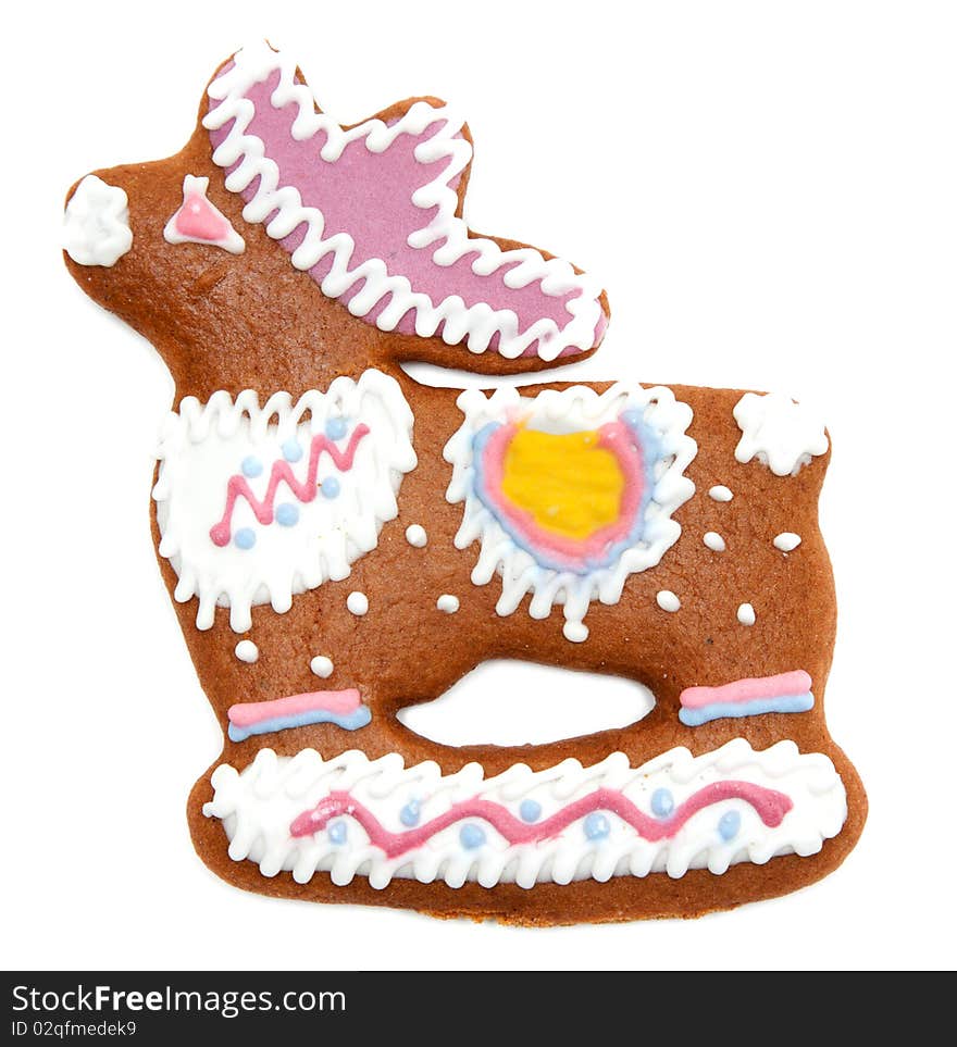 Gingerbread in form decorated by glaze of the deer