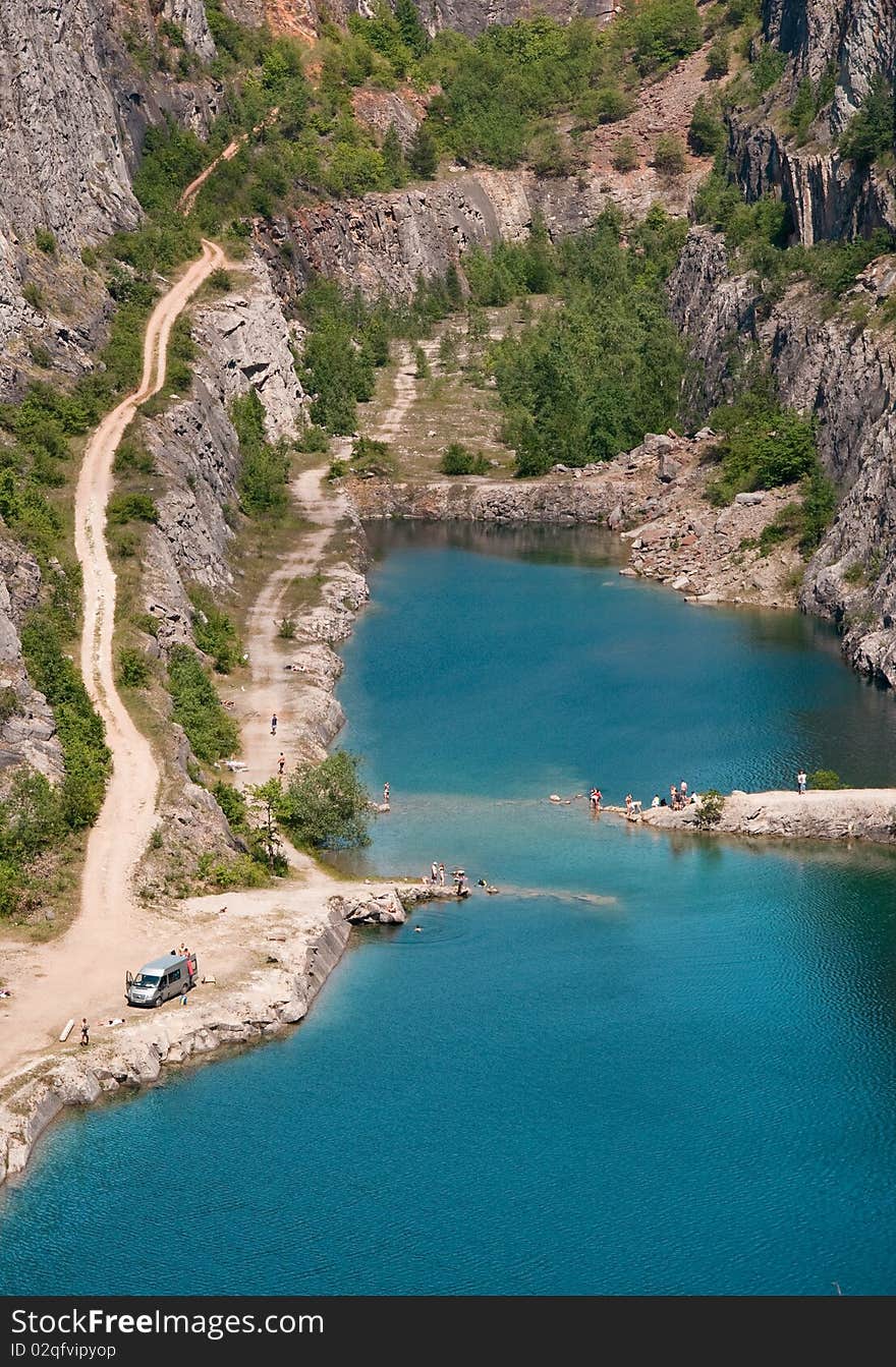 America abandoned quarry in the Czech Republic. America abandoned quarry in the Czech Republic