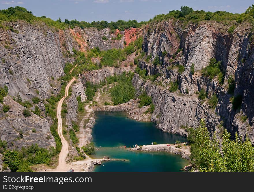 America abandoned quarry in the Czech Republic. America abandoned quarry in the Czech Republic