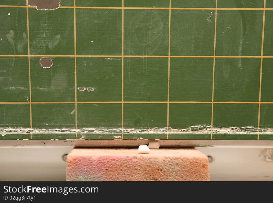 School board with chalk