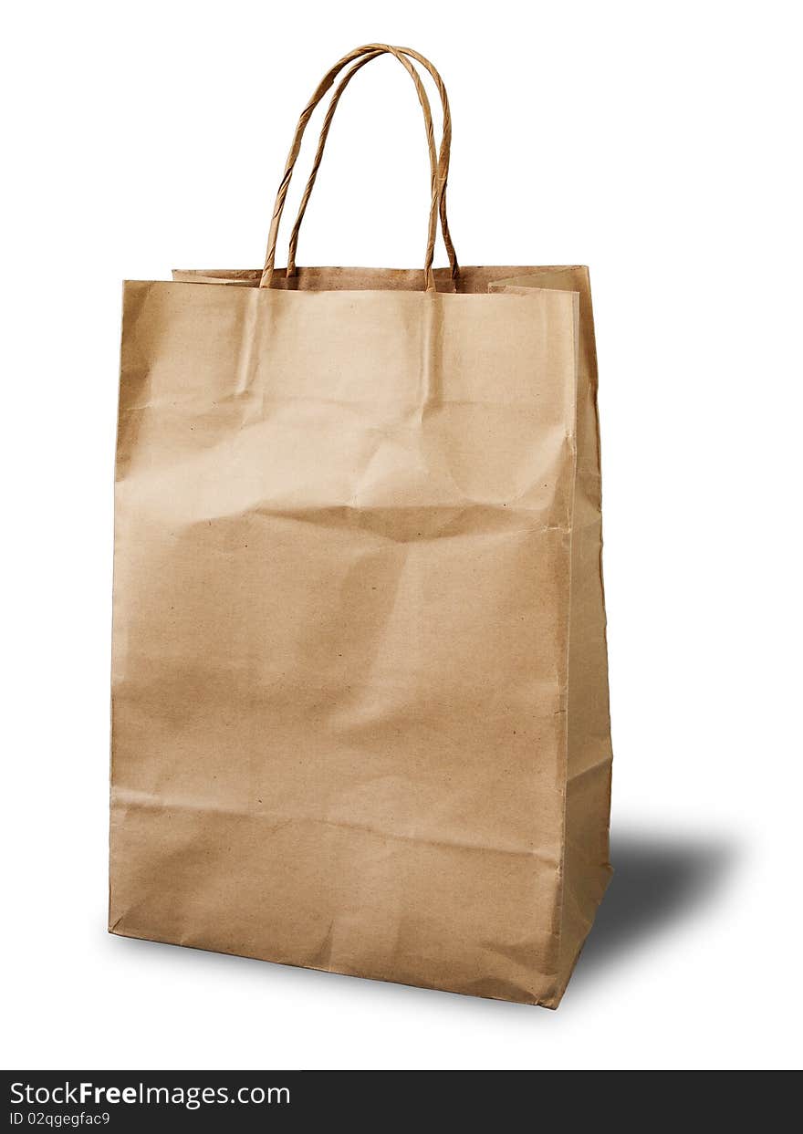 Front Brown Crumpled peper bag