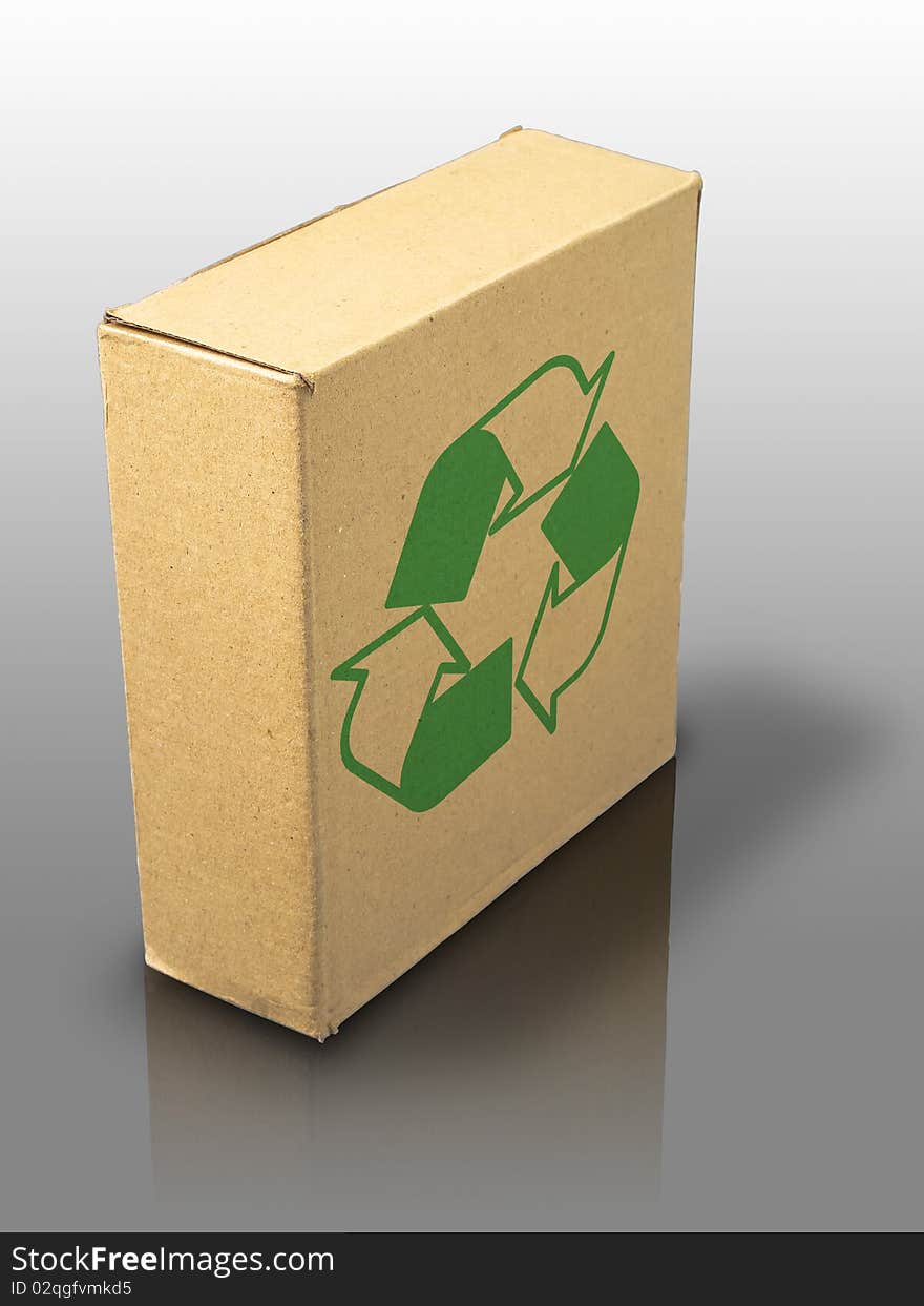 Recycle Close Brown Paper Box