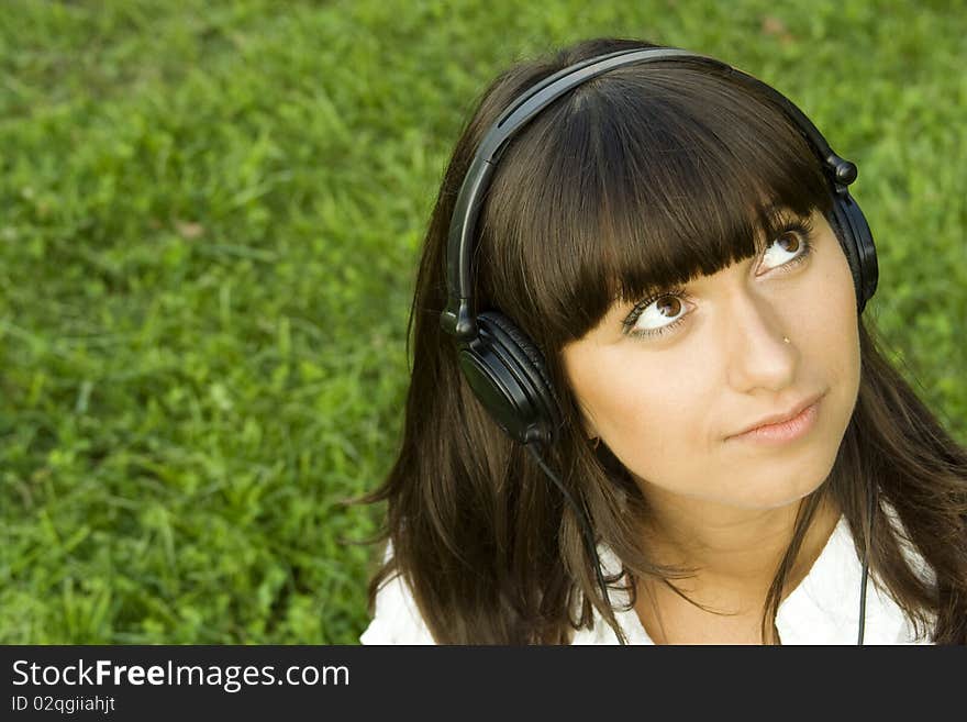 Young woman listening to music