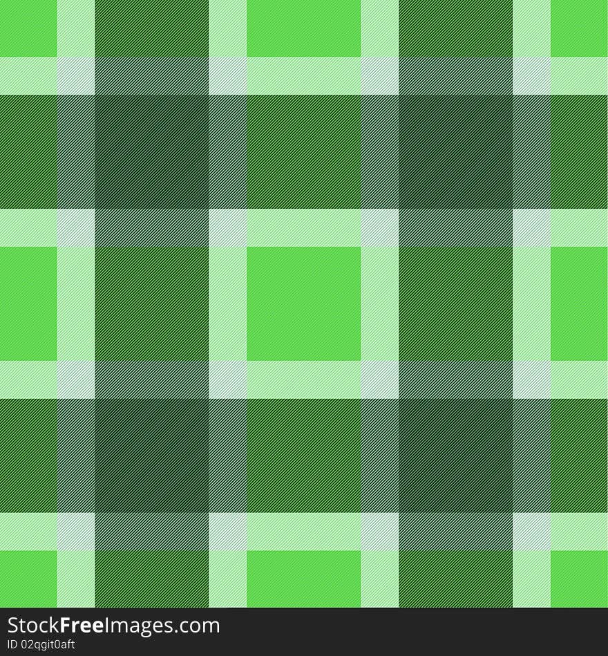 Bright green scottish pattern illustration for print. Bright green scottish pattern illustration for print