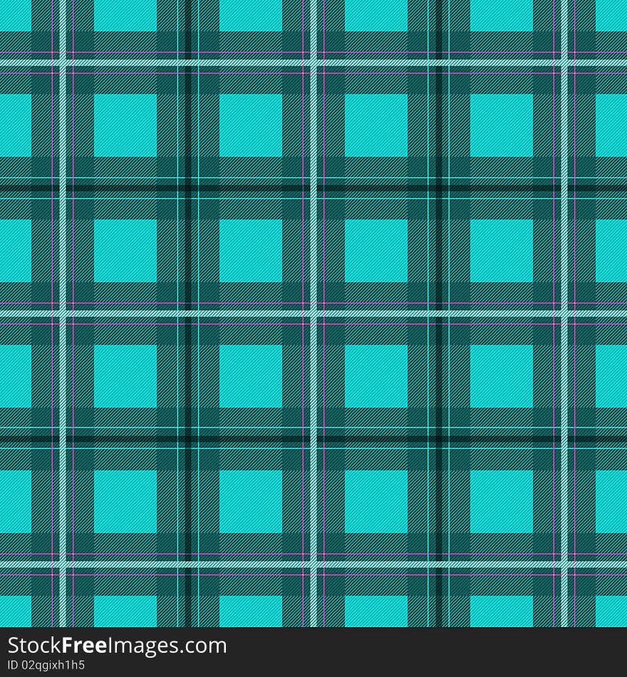 Green scottish pattern illustration for print