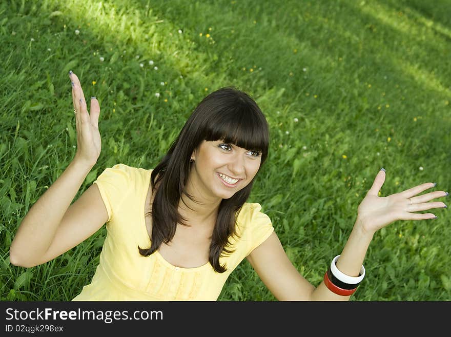 Beautiful young woman outdoors in nature. Portrait. Beautiful young woman outdoors in nature. Portrait