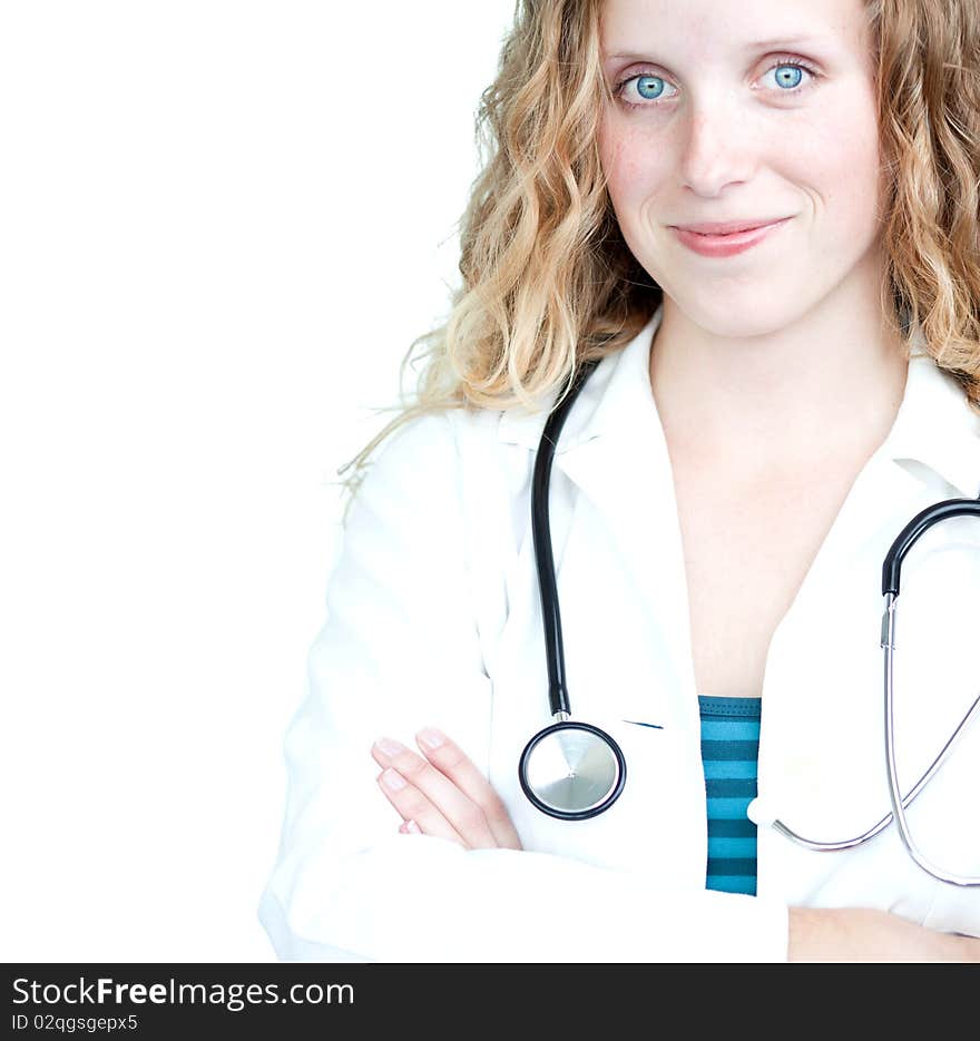 Portrait of  a successful young female doctor. Portrait of  a successful young female doctor