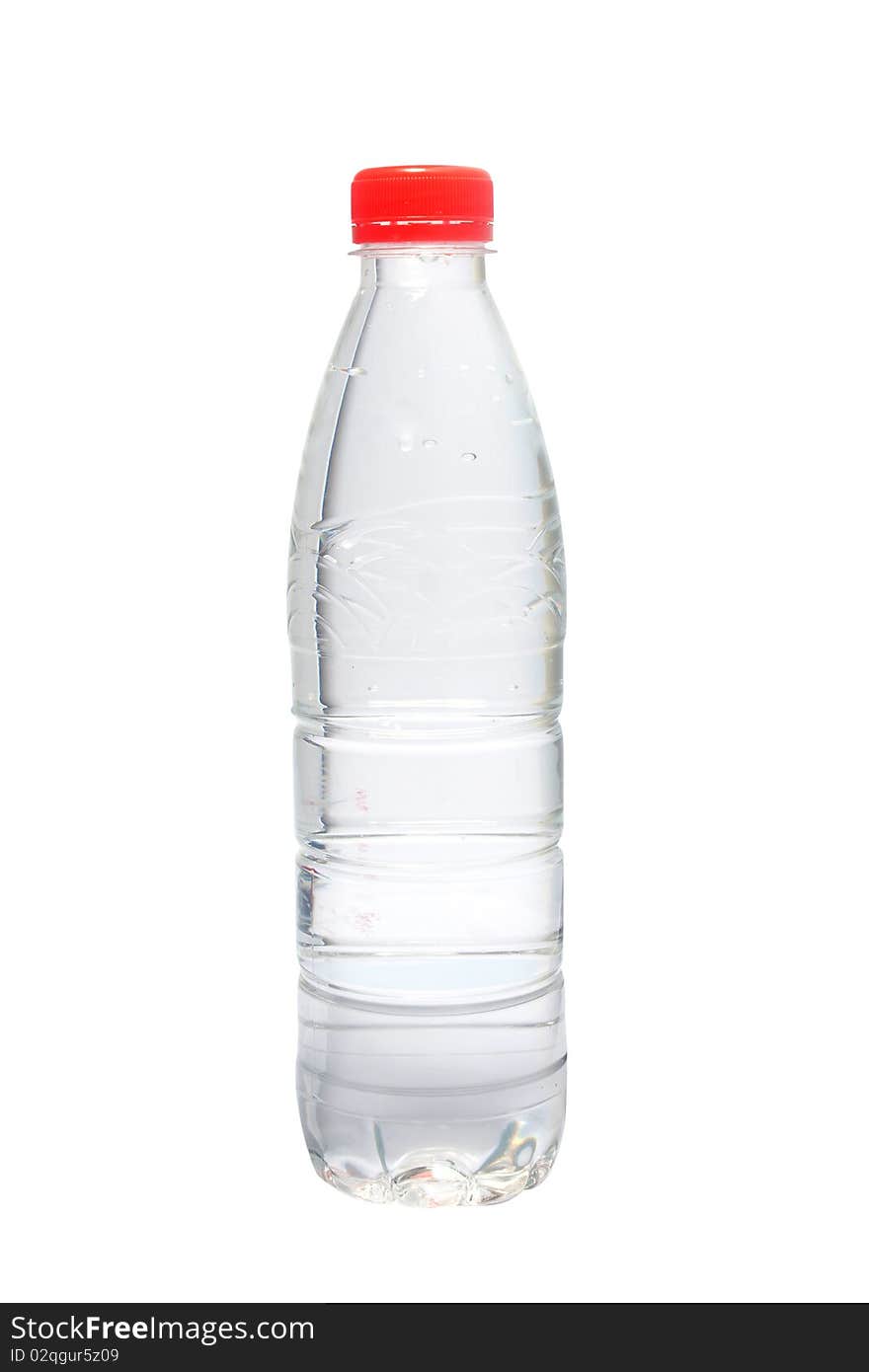 Clear bottled water for label design