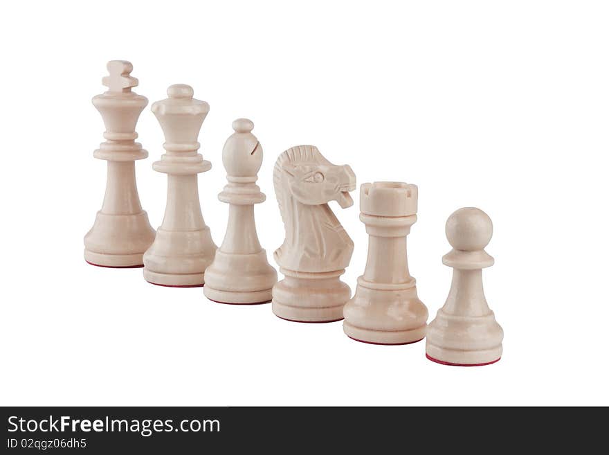 Chess pieces isolated